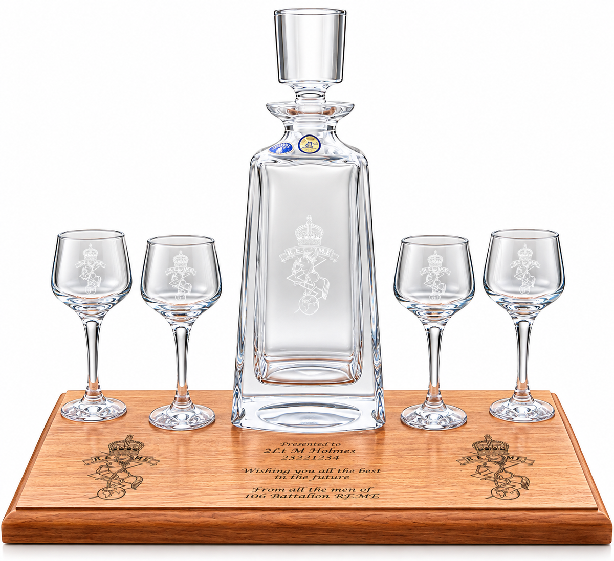 REME Boston Decanter and 4 Port Glasses