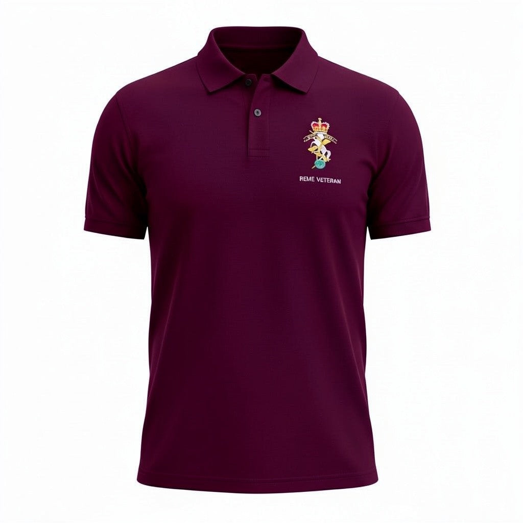 REME Veteran Polo Shirt - Maroon
