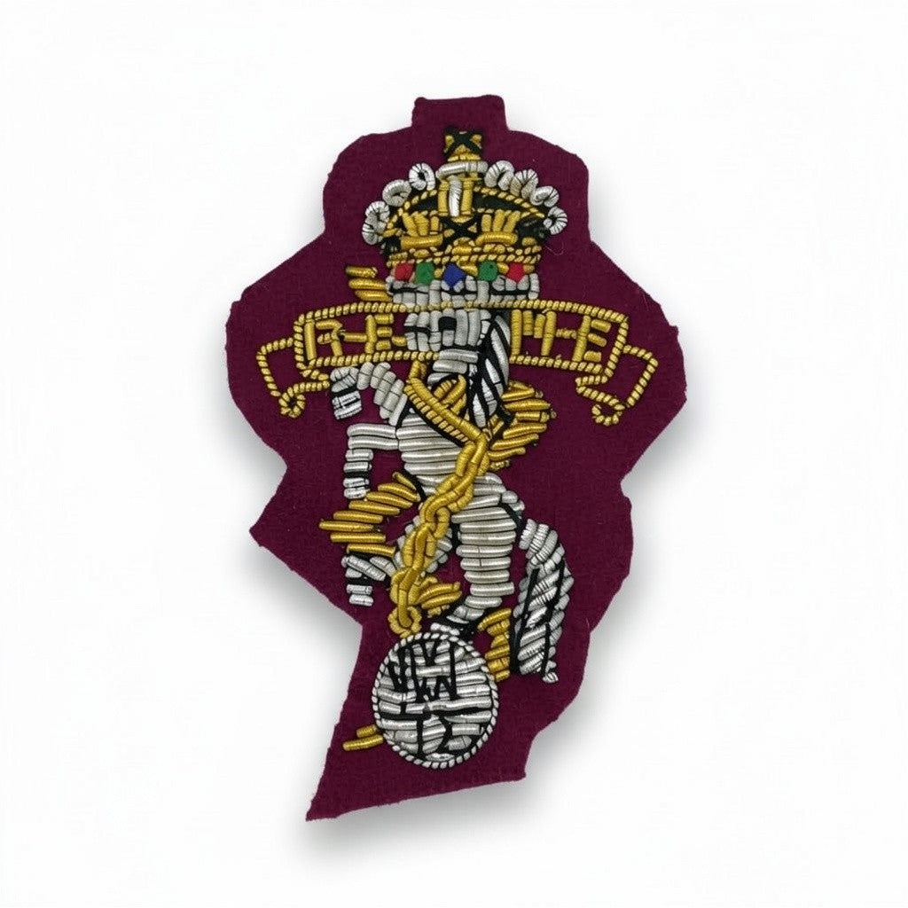 REME KC Officer Cloth Cap Badge