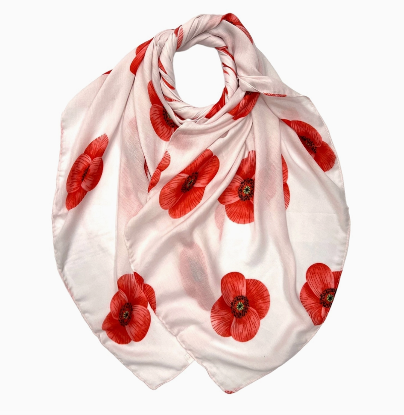 White Poppy Scarf