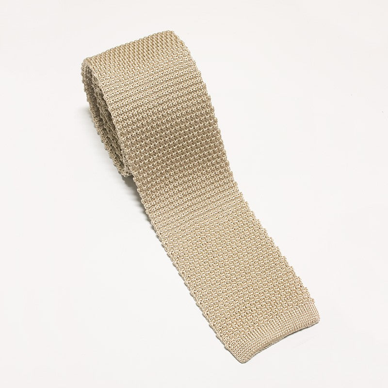 Officers Silk Oatmeal Tie