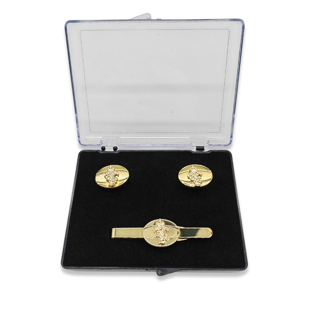 REME Cufflinks & Tie Slide Raised Badge - Oval