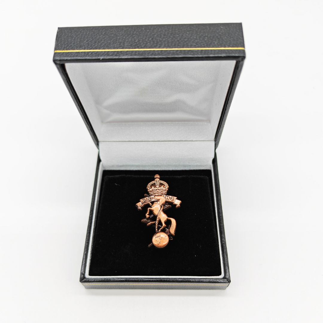 REME Antique Finish Brooches