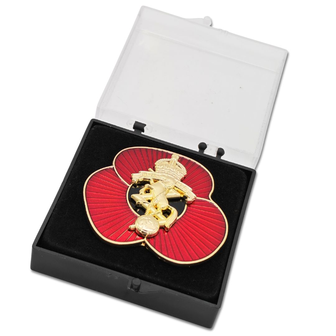 REME Poppy Pin (Red and Gold) Boxed