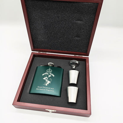 REME Hipflask & Two Thimble Cups