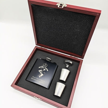 REME Hipflask & Two Thimble Cups