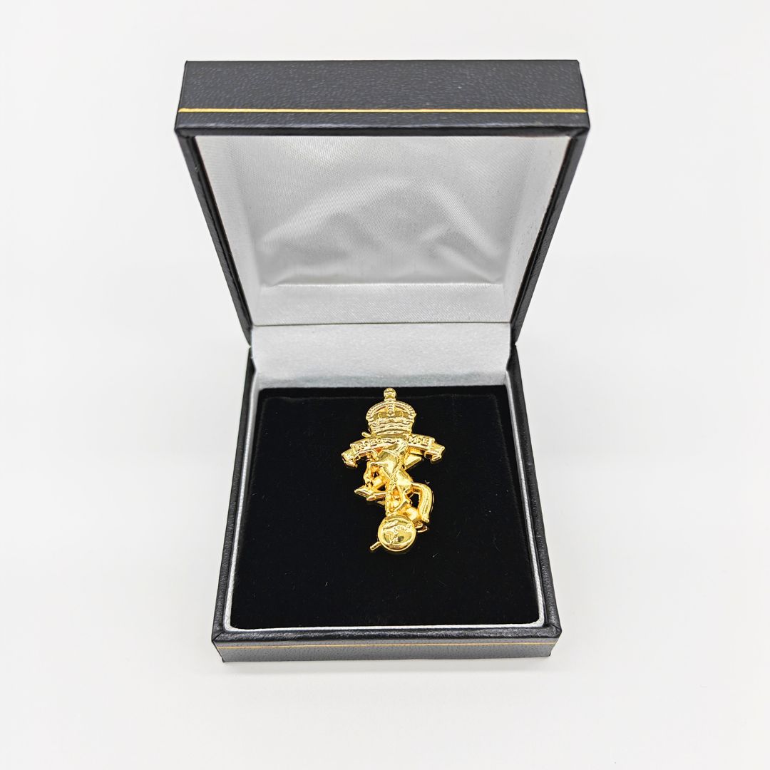 REME Antique Finish Brooches