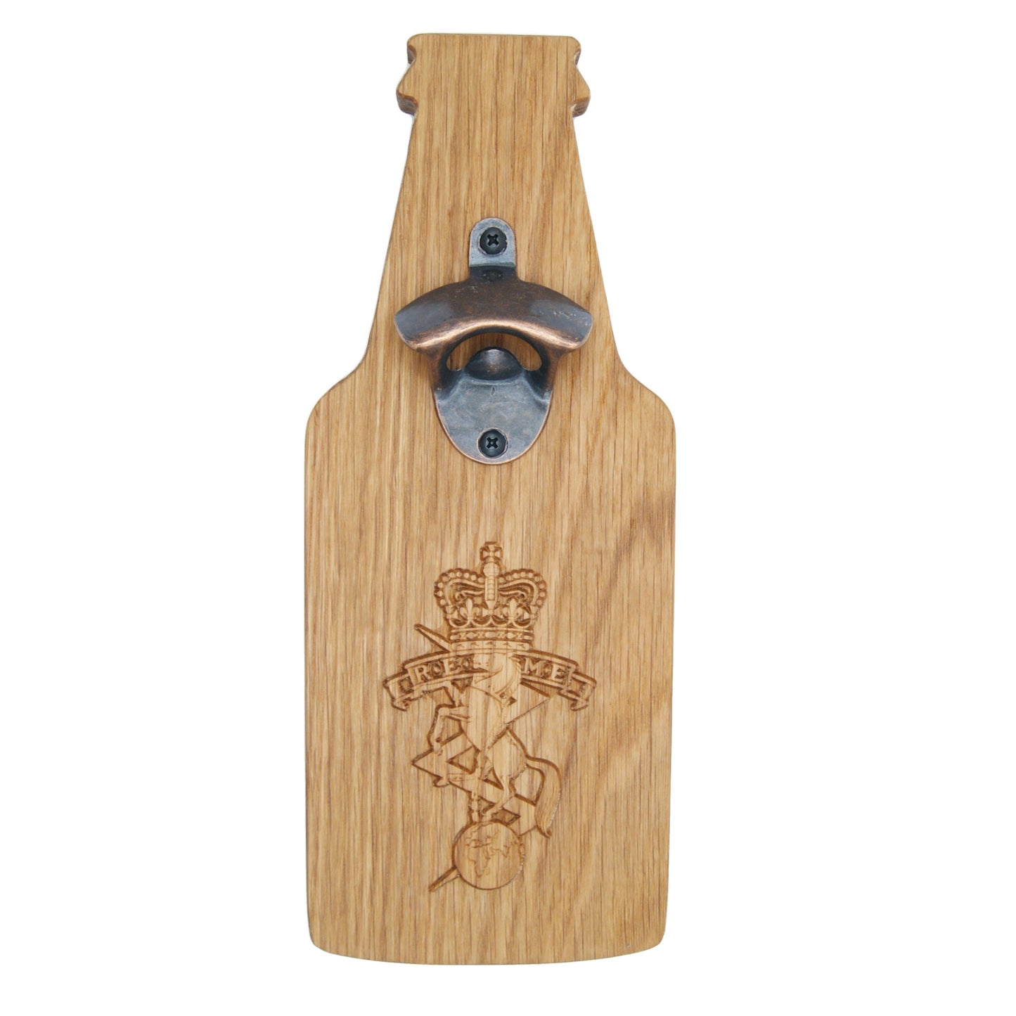 REME Carved Bottle Opener