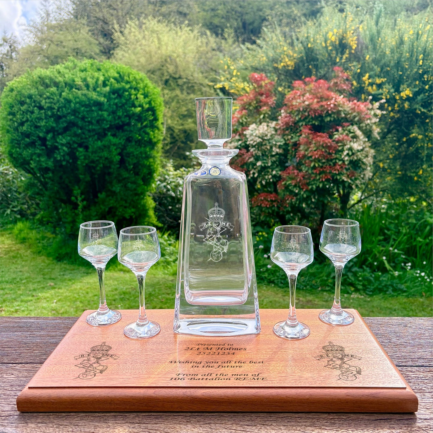 REME Boston Decanter and 4 Port Glasses