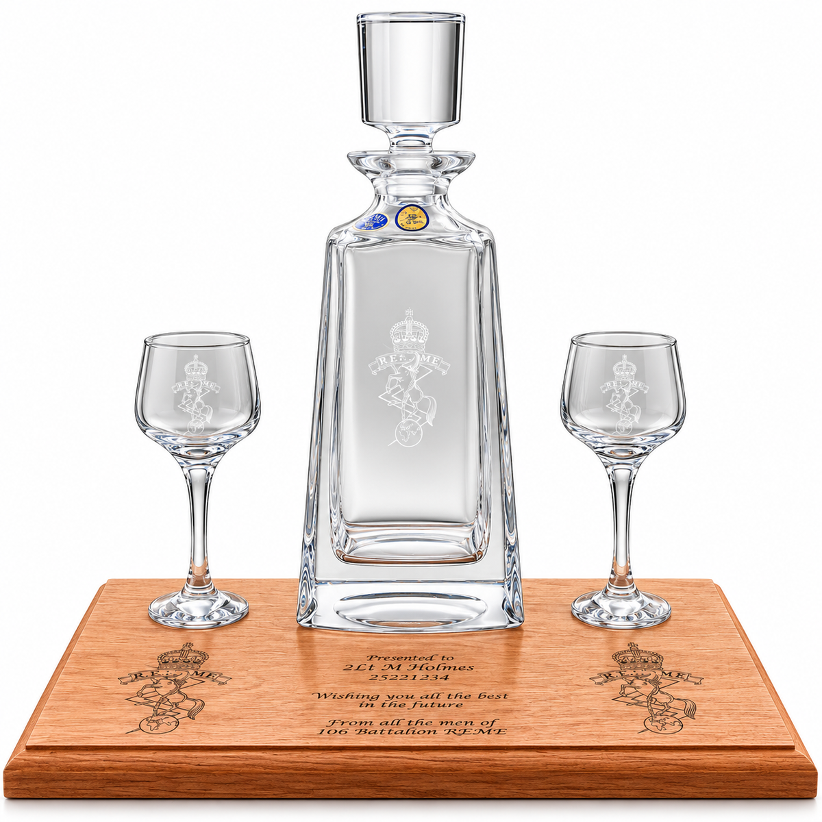 REME Boston Decanter and 2 Port Glasses