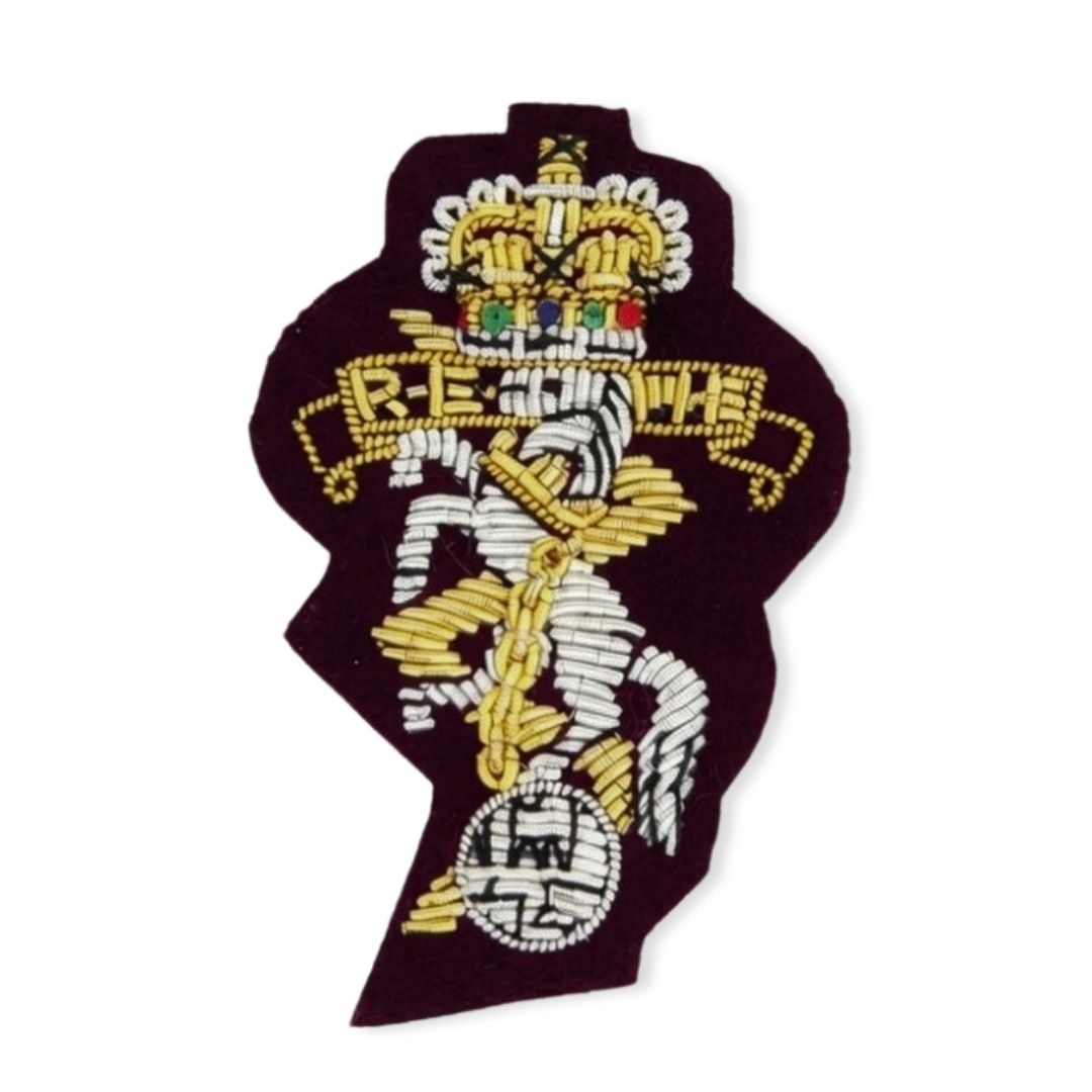 REME QC Officer Cloth Cap Badge