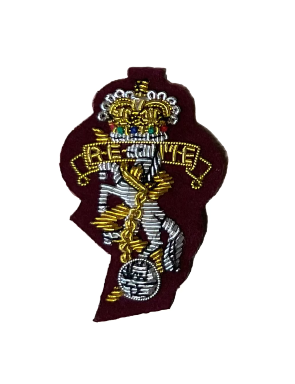 REME Officer Cap Badge QC - Maroon