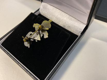 REME Antique Finish Brooches