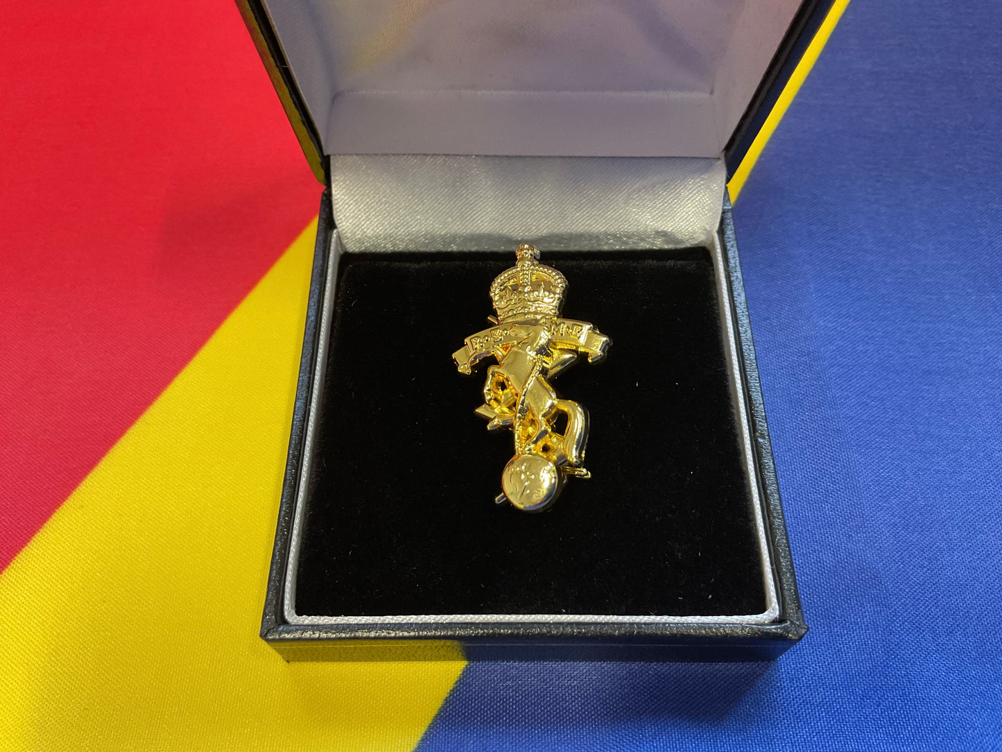 REME Antique Finish Brooches