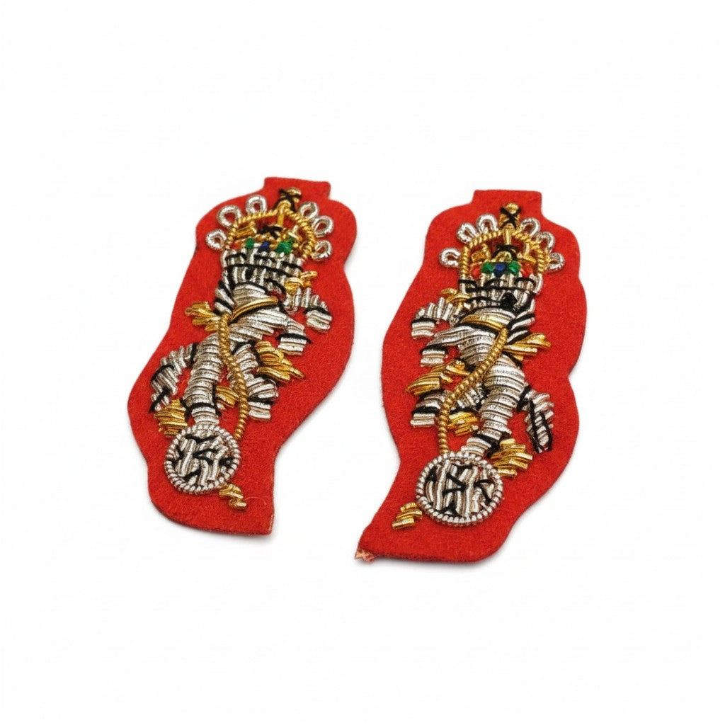 REME Collar Mess Dress Badges - Red