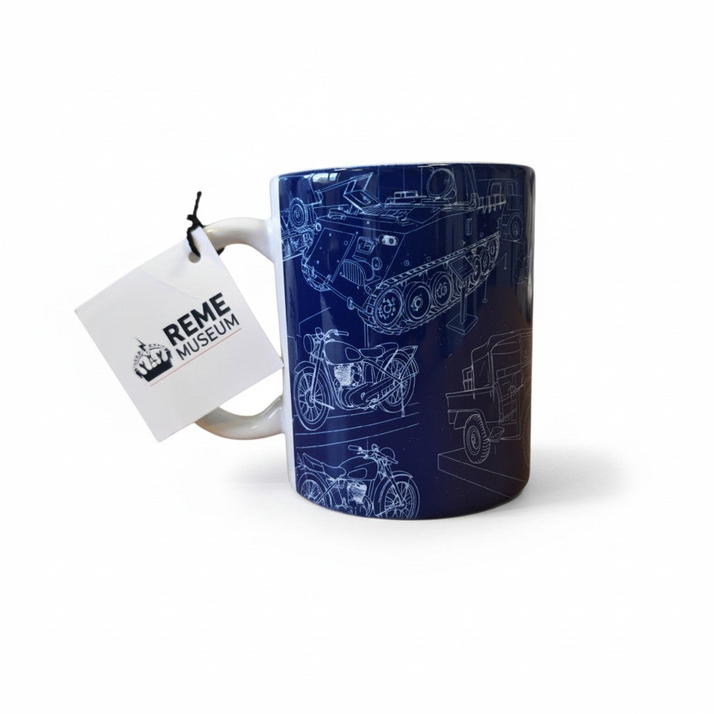 REME Museum Vehicle Blueprint Mug