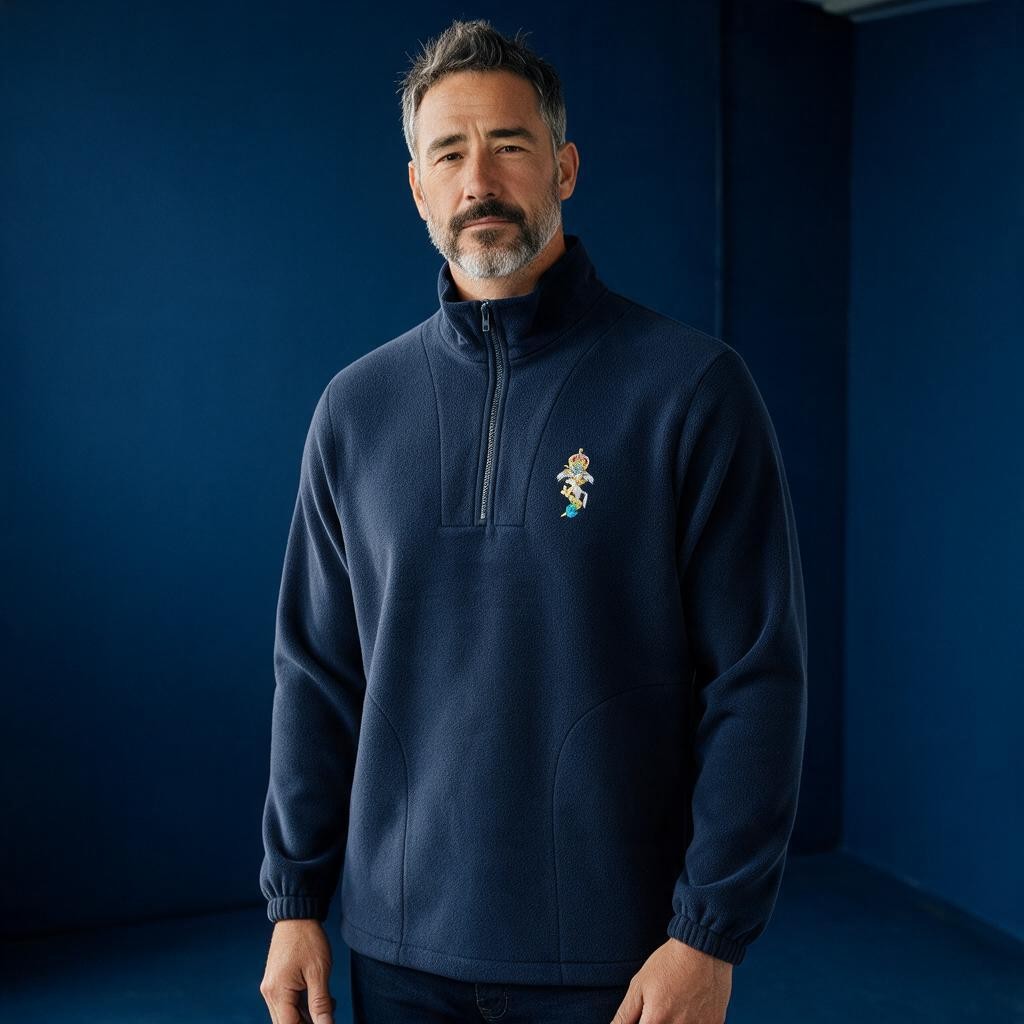 REME Navy 1/4 Zip Fleece