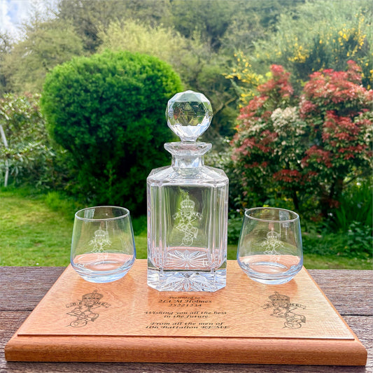REME Decanter and 2 Glasses