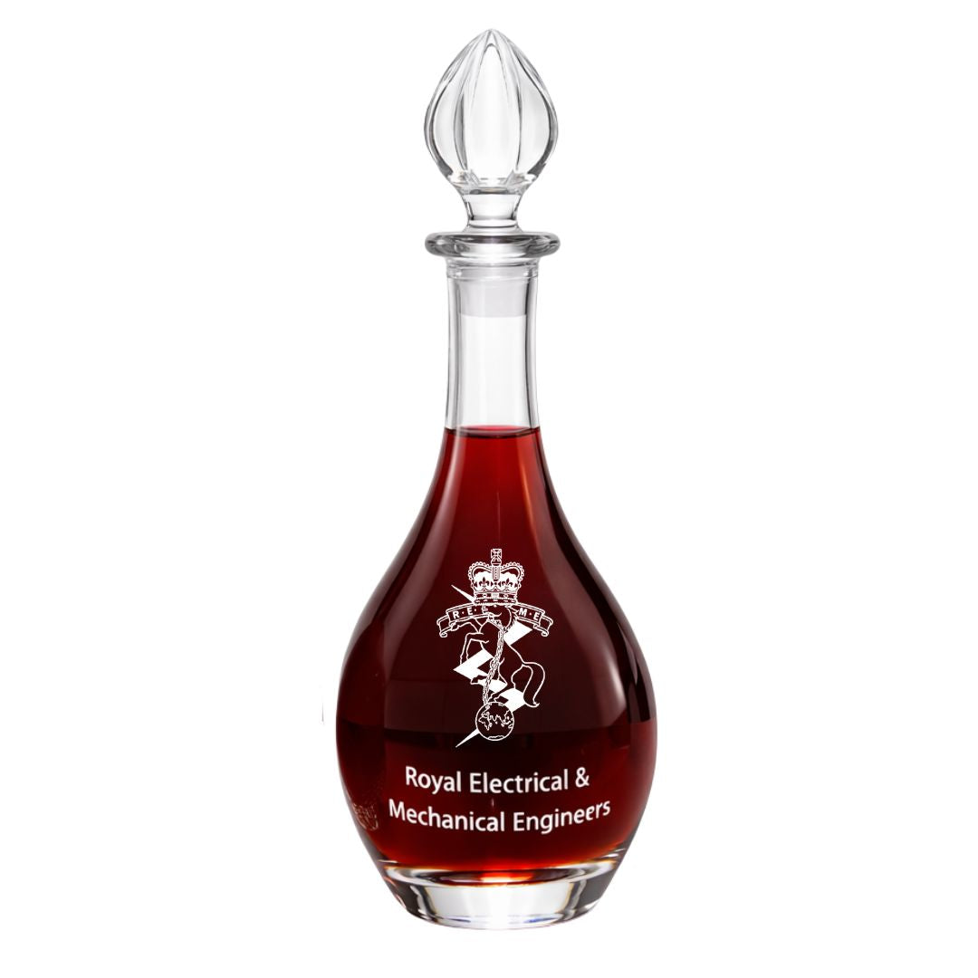 REME Engraved Crystal Cut Wine Decanter