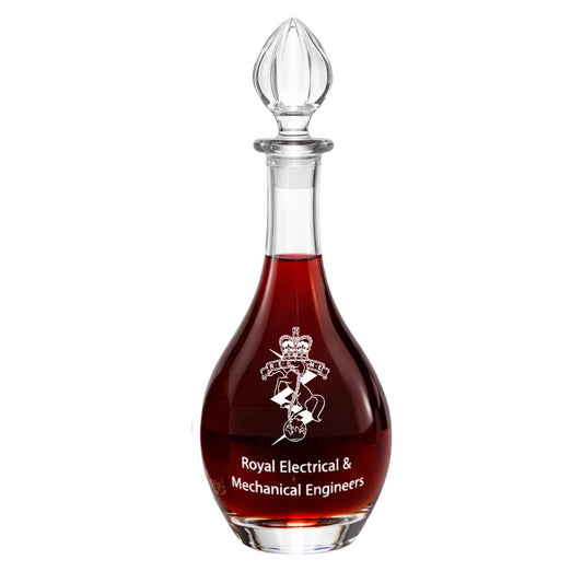 REME Engraved Crystal Cut Wine Decanter