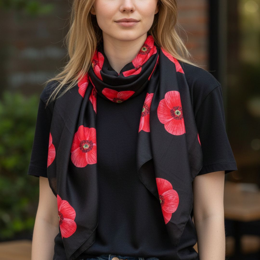 Black Poppy Scarf