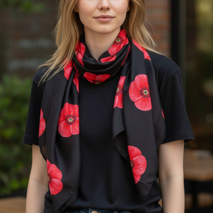 Black Poppy Scarf