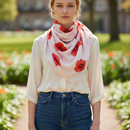 White Poppy Scarf