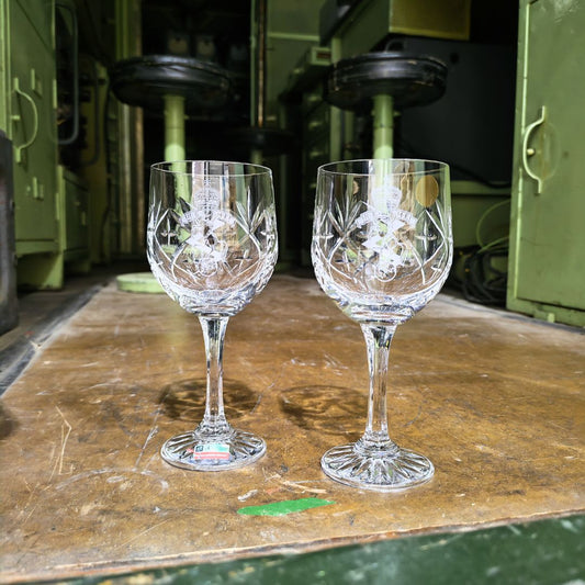 REME Lead Crystal Wine Goblets (Pair)