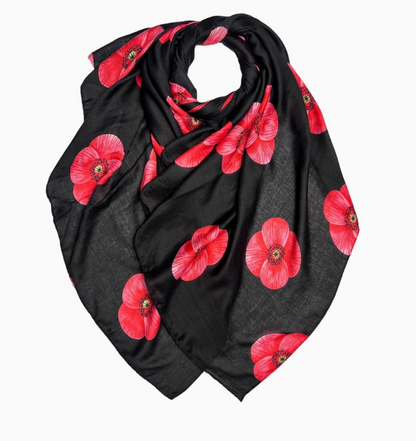 Black Poppy Scarf