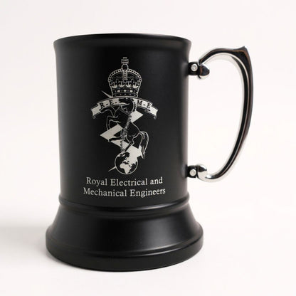 REME Tankard - Black and Steel Body