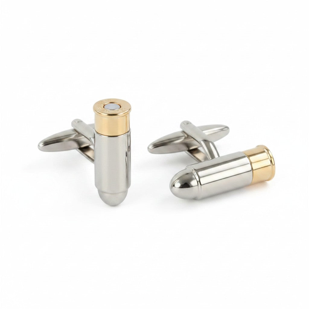 Two-tone Bullet Cufflinks Set