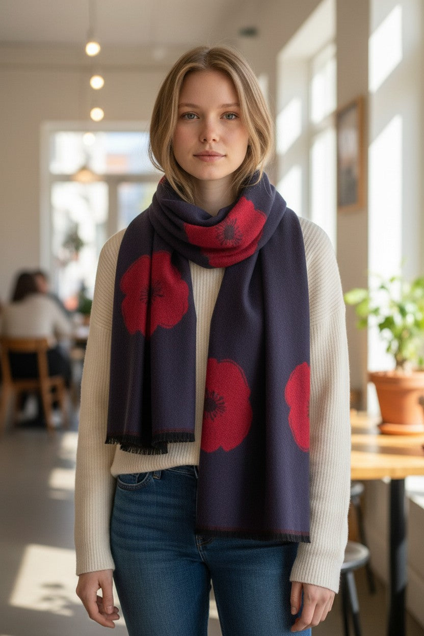 Large Poppy Scarf