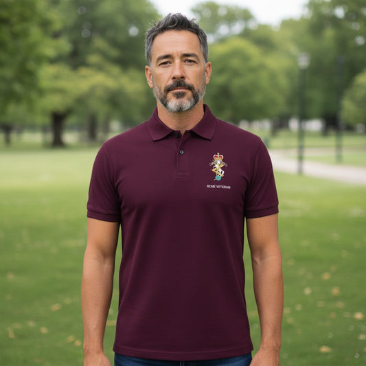 REME Veteran Polo Shirt - Maroon