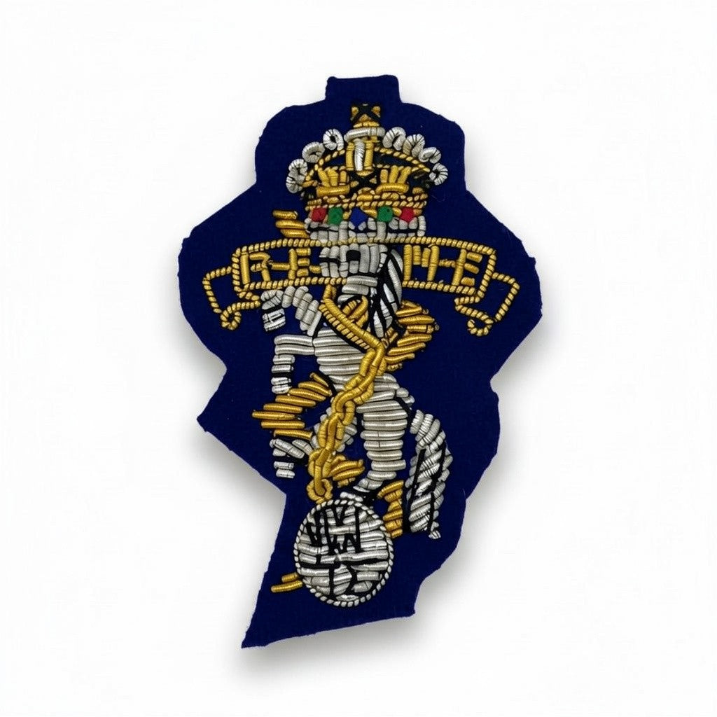 REME KC Officer Cloth Cap Badge