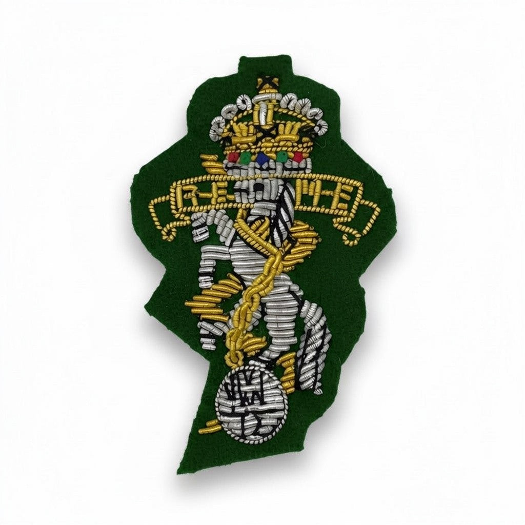 REME KC Officer Cloth Cap Badge