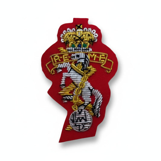 REME Officer Side Cap Badge - Scarlet