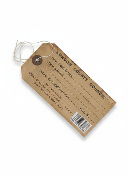 WWII Evacuee Tag