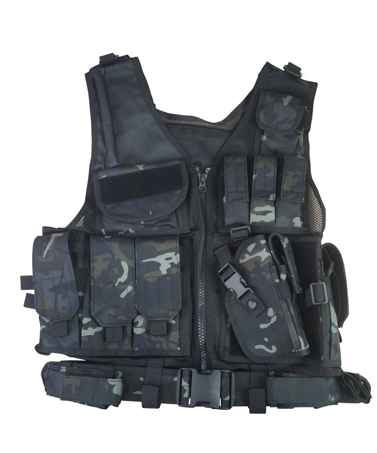 Black combat vest