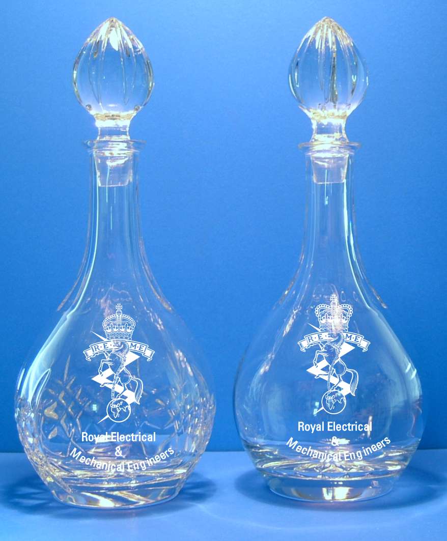 REME Engraved Crystal Cut Wine Decanter