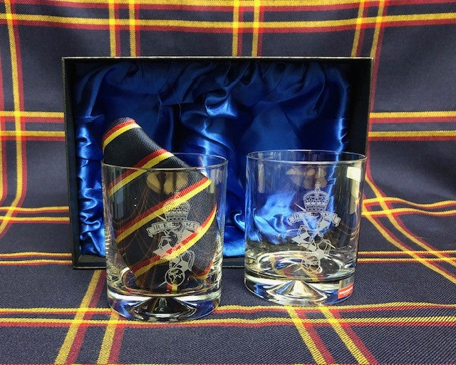 REME Whisky Bubble Base Glasses (2) Boxed