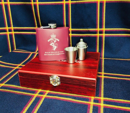 REME Hipflask & Two Thimble Cups