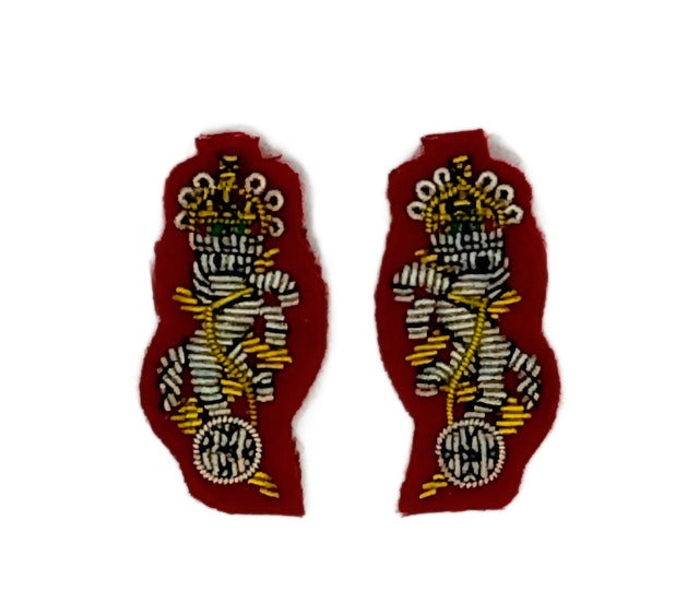 REME Collar Mess Dress Badges - Red