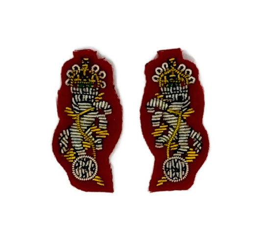 REME Collar Mess Dress Badges - Red