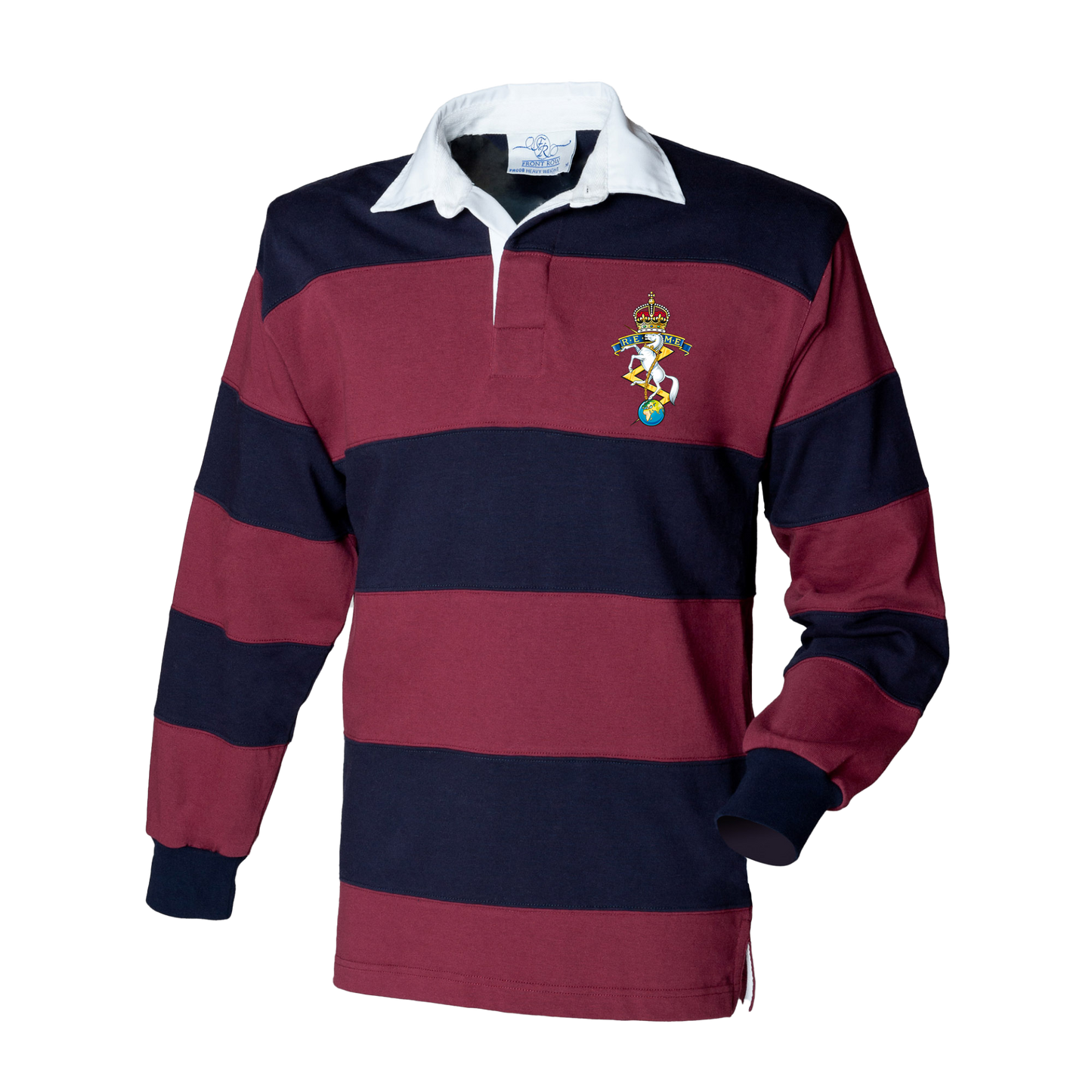 REME Rugby Shirt - Burgundy/Navy Stripe